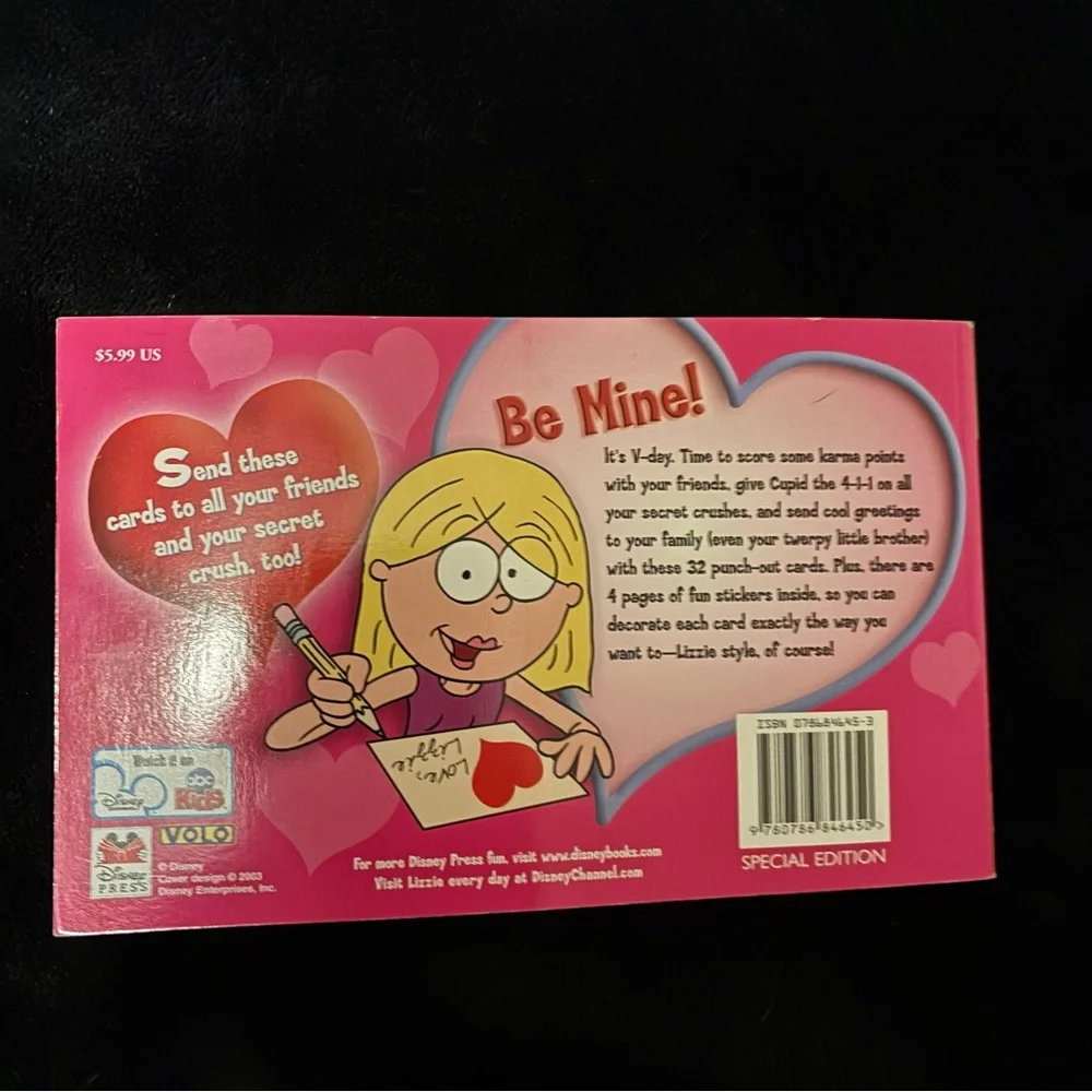 Lizzie McGuire My Crysh-Tacular Book of Valentines Vintage Y2K Hilary Duff Rare